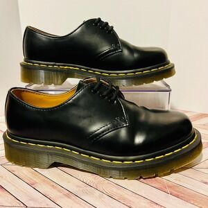 Dr Martens 1461 Black Smooth Leather 3 Eye Oxford  Mens 4 Wmns 5 Shoes